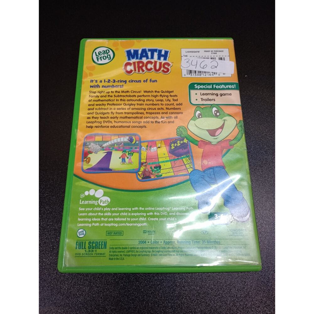 Leap Frog Math Circus (DVD, 2004) Learning Path - Picture 2 of 6